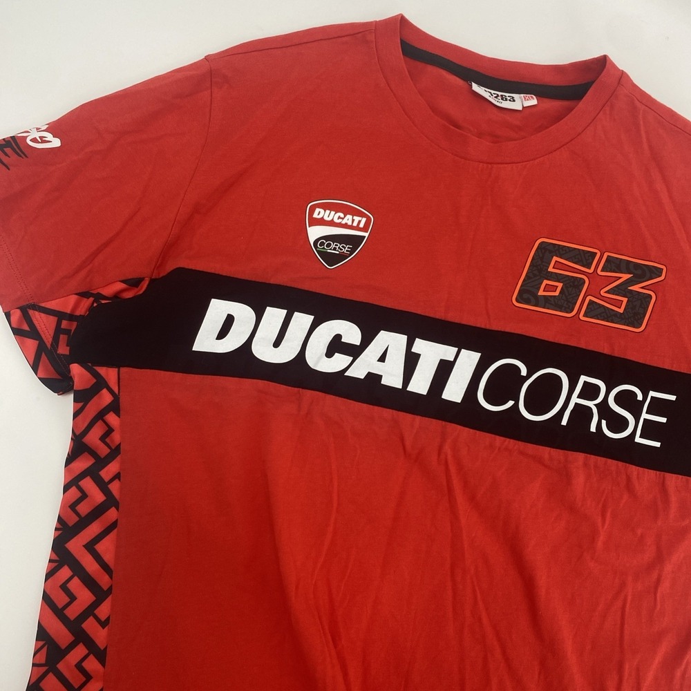 Ducati Corse Racing Team T-Shirt Motorsport MotoGP Biker Pecco Bagnaia #63 sz XL